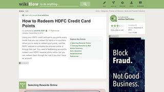 
                            9. 3 Ways to Redeem HDFC Credit Card Points - wikiHow