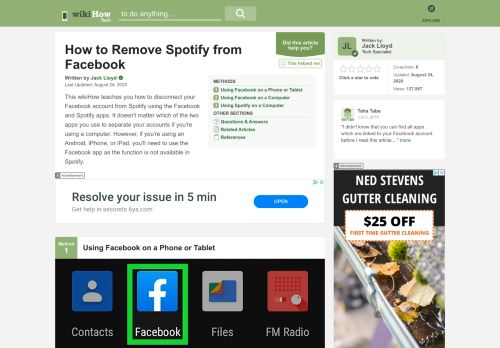 
                            6. 3 Ways to Remove Spotify from Facebook - wikiHow