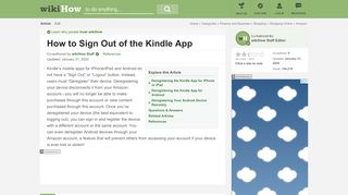 
                            4. 3 Ways to Sign Out of the Kindle App - wikiHow