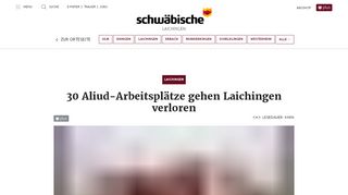 
                            9. 30 Aliud-Arbeitsplätze gehen Laichingen verloren