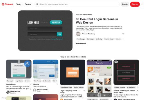 
                            12. 30 Beautiful Login Screens in Web Design | favbulous | Login pages ...