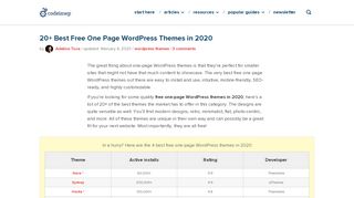 
                            1. 30+ Best Free One Page WordPress Themes in 2019 - CodeinWP