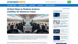 
                            9. 30 Best Ways to Redeem Avianca LifeMiles [2019 Update]