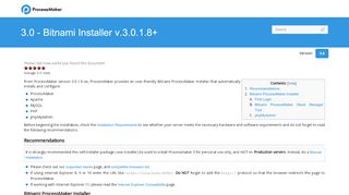 
                            11. 3.0 - Bitnami Installer v.3.0.1.8+ | Documentation@ProcessMaker