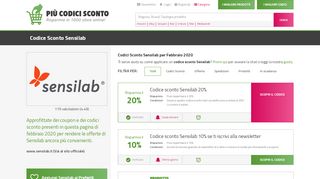 
                            9. 30% Codice Sconto Sensilab & Buoni Sconto, Febbraio 2019