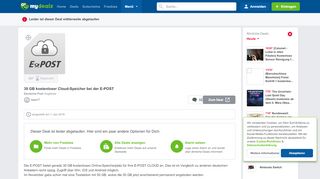 
                            7. 30 GB kostenloser Cloud-Speicher bei der E-POST - mydealz.de