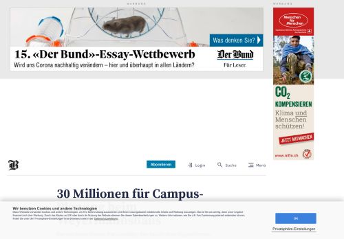 
                            6. 30 Millionen für Campus-Planung beim Weyermannshaus - News ...