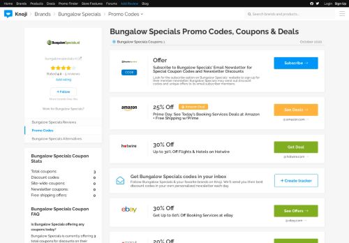 
                            5. 30% Off Bungalow Specials Promo Codes | Feb 2019 Coupons