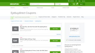 
                            5. 30% off EyeBuyDirect Coupons, Promo Codes & Deals 2019 - Groupon
