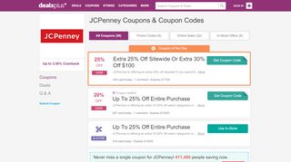 
                            12. 30% OFF JCPenney Coupons, Promo Codes February 2019 - DealsPlus