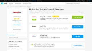 
                            4. 30% Off MOTARDINN Promo Code (+10 Top Offers) Feb 19 ... - Knoji