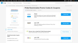 
                            10. 30% Off Pride Roommates Promo Codes | Jan 2019 Coupons