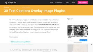 
                            10. 30 Text Captions Overlay Image Plugins — SitePoint