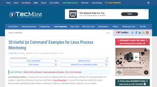 
                            9. 30 Useful 'ps Command' Examples for Linux Process Monitoring