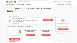 
                            13. 30 Xpango Coupons & Promo Codes Feb. 2019 - Giving Assistant