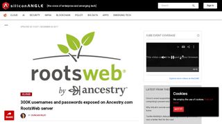 
                            8. 300K usernames and passwords exposed on Ancestry.com RootsWeb ...