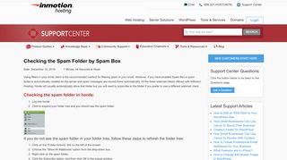 
                            13. 302: Checking the Spam Folder by Spam Box | InMotion ...