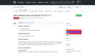 
                            3. 302 redirect loop owncloud 10 · Issue #30015 · owncloud/core · GitHub