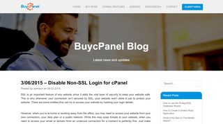 
                            12. 3/06/2015 - Disable Non-SSL Login for cPanel - BuycPanel