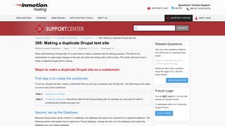 
                            7. 308: Making a duplicate Drupal test site | InMotion Hosting