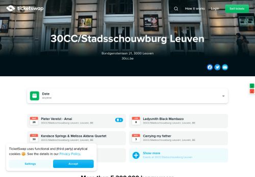 
                            9. 30CC/Stadsschouwburg Leuven (Leuven) – TicketSwap