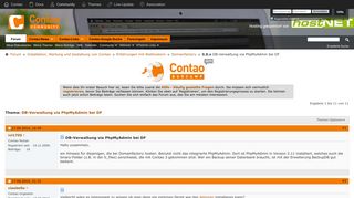
                            6. 3.0.x DB-Verwaltung via PhpMyAdmin bei DF - Contao Community
