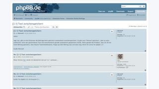 
                            1. [3.1] Text zwischenspeichern - phpBB.de