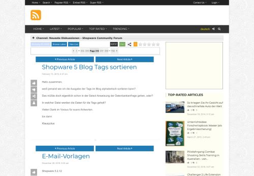 
                            10. 316 - Neueste Diskussionen - Shopware Community Forum - RSSing ...