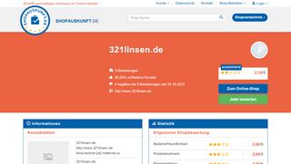 
                            12. 321linsen.de: Erfahrungen, Bewertungen, Meinungen - Shopauskunft.de
