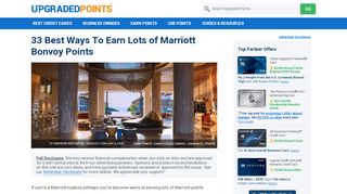 
                            5. 33 Best Ways To Earn Lots of Marriott Rewards Points [2019 Update]