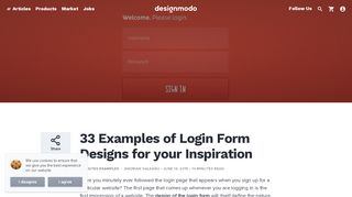
                            4. 33 Examples of Login Form Designs for your Inspiration - Designmodo