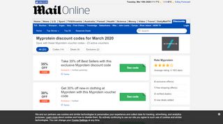
                            12. 33% OFF Myprotein discount code | February 2019 - Daily Mail UK