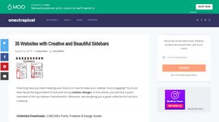 
                            9. 35 Websites with Creative and Beautiful Sidebars - Onextrapixel