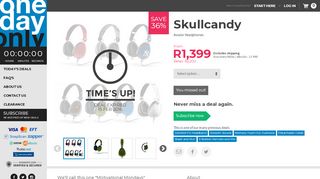 
                            12. 36% off on Skullcandy Aviator Headphones | OneDayOnly.co.za