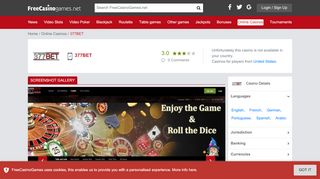 
                            2. 377BET Online Casino Review - FreeCasinogames.net