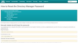 
                            9. 389 Directory Server - Howto: Reset Directory Manager Password