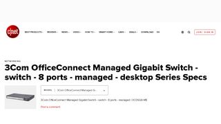 
                            13. 3Com OfficeConnect Managed Gigabit Switch - switch - 8 ports - CNet