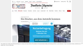 
                            12. 3D-Drucker von HP: Ein Drucker, aus dem Autoteile kommen - FAZ