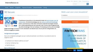
                            2. 3D Secure - Fraudepreventie online creditcard betalingen