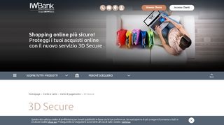 
                            11. 3D Secure - MasterCard SecureCode e Verified by Visa - IWBank