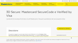 
                            7. 3D secure: Mastercard SecureCode e Verified by Visa - Poste Italiane