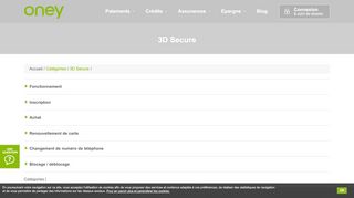 
                            3. 3D Secure - Oney