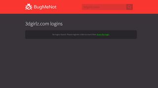 
                            3. 3dgirlz.com passwords - BugMeNot