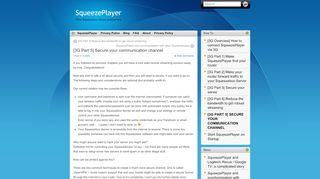 
                            11. [3G Part 5] Secure your communication channel - SqueezePlayer