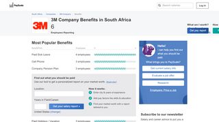 
                            10. 3M Company Benefits & Perks | PayScale South Africa
