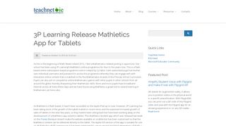 
                            11. 3P Learning Release Mathletics App for Tablets - TeachNet Blog