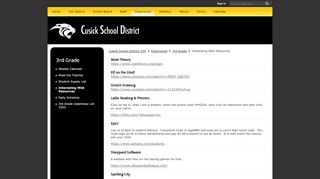 
                            6. 3rd Grade / Interesting Web Resources - Cusick School District