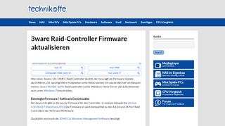 
                            13. 3ware Raid-Controller Firmware aktualisieren - Technikaffe.de