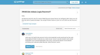 
                            13. 3WebCube Admin Login Passwort? (Internet, WLAN, webcube) - Gutefrage