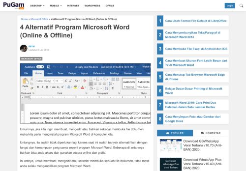 
                            3. 4 Alternatif Program Microsoft Word (Online & Offline) - Pugam
